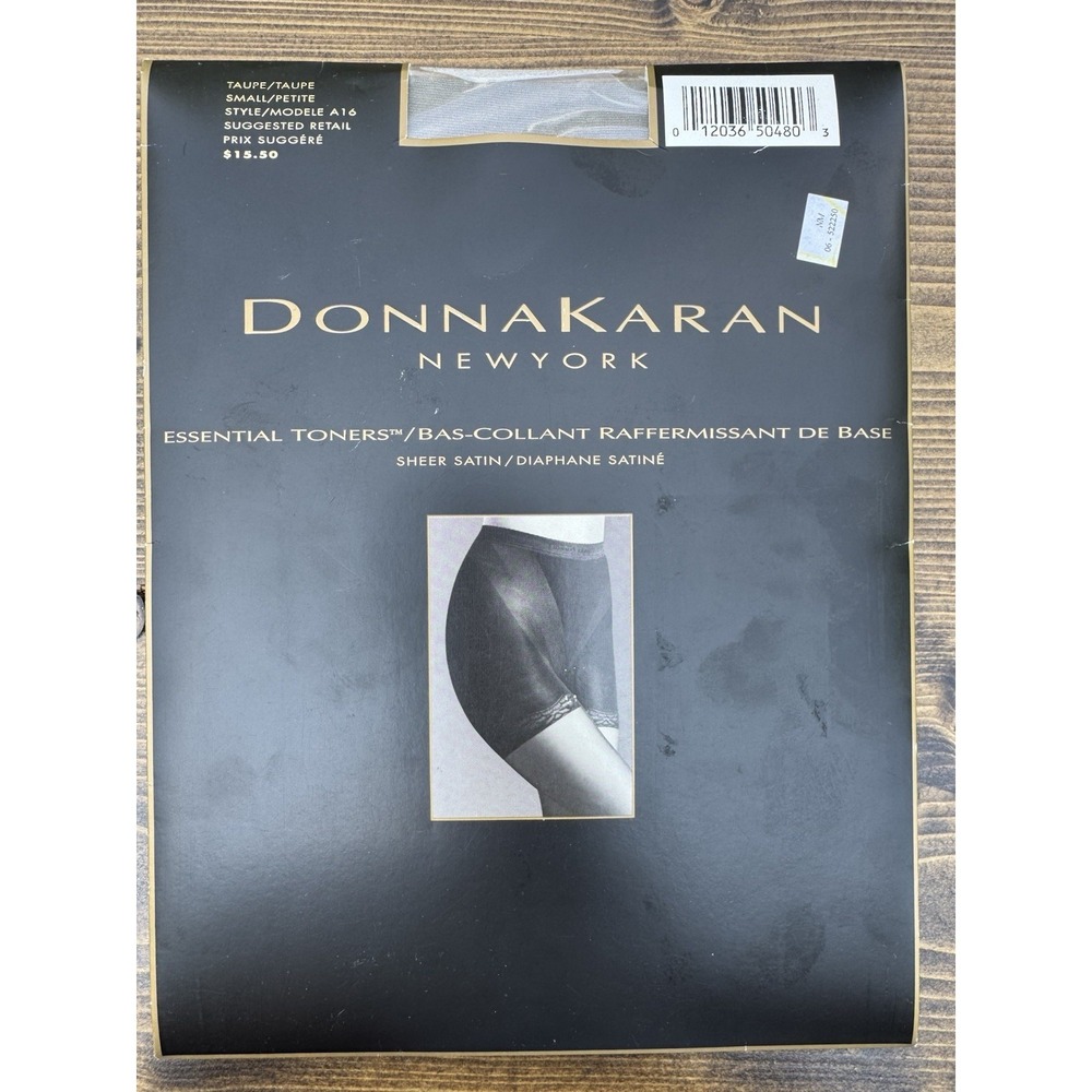 Donna Karan Essential Toners Control Top Pantyhose Taupe Small Petite A16 NIP